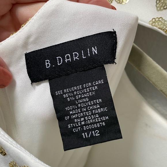 B Darlin Juniors Gold Sequin Dress Size 11/12 - Picture 6 of 8